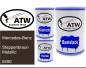 Preview: Mercedes-Benz, Steppenbraun Metallic, 8490: 500ml Lackdose + 500ml Klarlack + 250ml Härter - Set, von ATW Autoteile West.